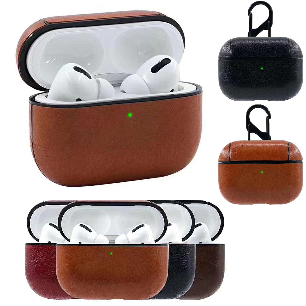 

Bakeey Luxury PU Leather Shockproof Earphone Storage Case with KeyChain for Apple Airpods 3 Airpods Pro 2019