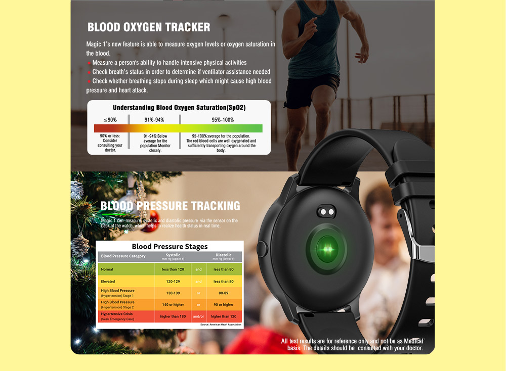 Kospet Magic Super Slim Motion Track Blood Pressure O2 Test Sleep Monitor 15Days Standby Smart Watch 71