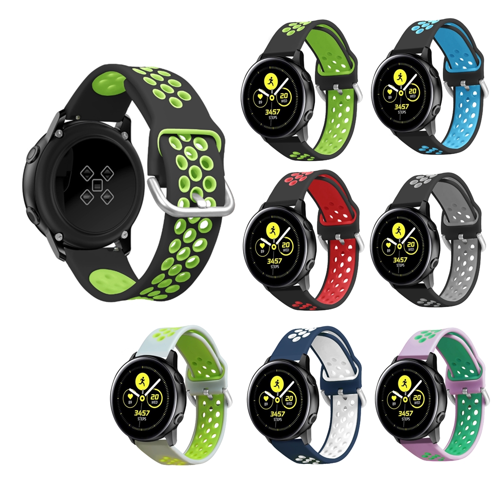 

Bakeey 20mm Watch Band Silicone Dual Color for BW-HL1/Galaxy Active/Amazfit Bip Lite/Amazfit Pace Youth Smart Watch