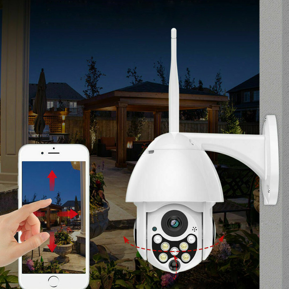 

5X Zoom Pan Tilt 2MP HD WiFi IP Security камера 7 светодиодов Инфракрасного ночного видения На открытом воздухе Водонепроницаемы