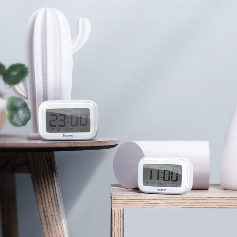 

Baseus ACLK-B02 Smart Mute Luminous Alarm Clock LED Digital Week Temperature Display Desktop Clock