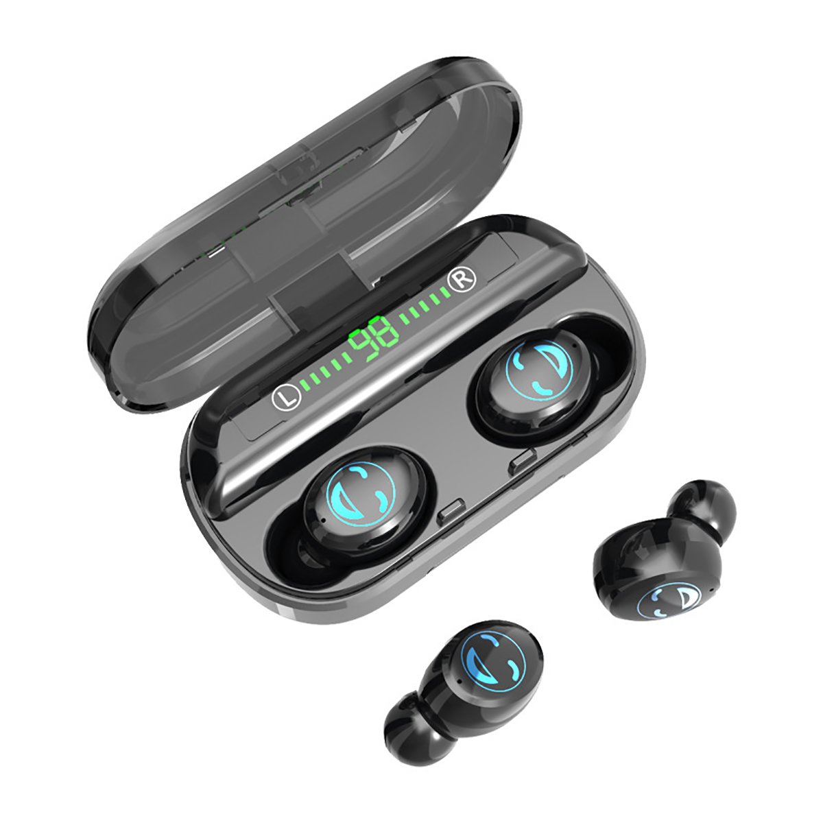 

TWS Wireless Earbuds bluetooth 5.0 Earphone CVC8.0 Noise Cancelling HD Mic 4500mAh Power Bank Headphone