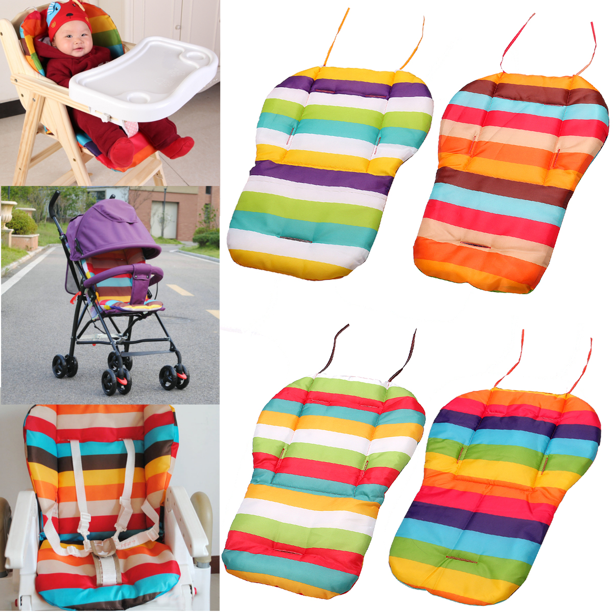 

Baby Stroller Pram Chair Seat Cushion Cover Mattress Breathable Water Resistant