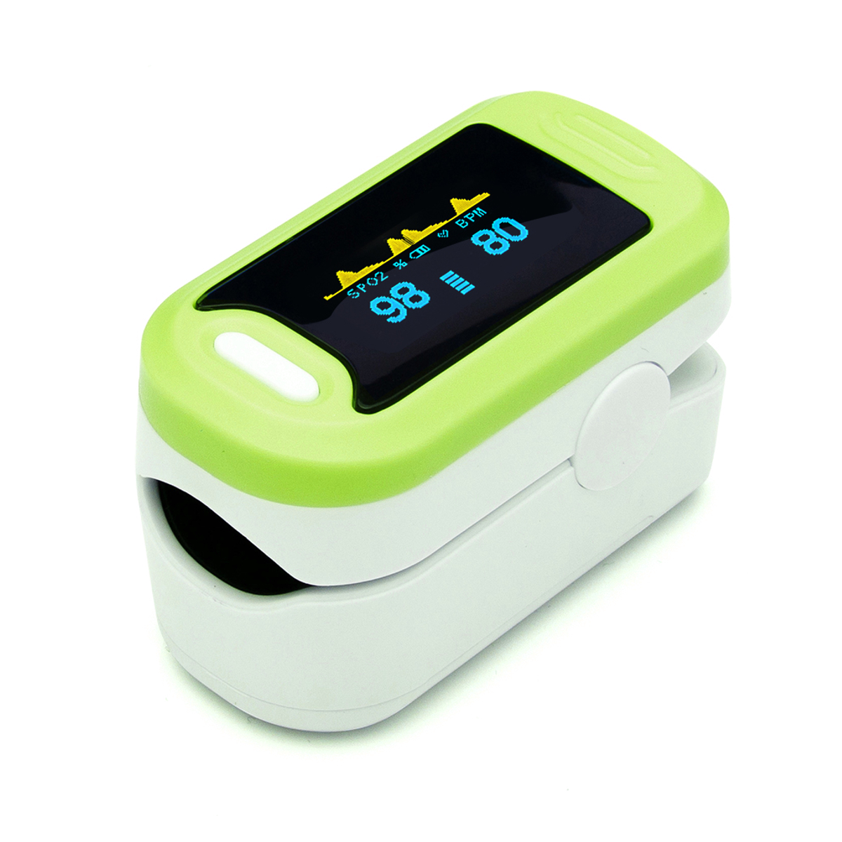 

OLED Display Fingertip Pulse Oximeter Pulse Oximeter Finger Oximetry SPO2 Blood Oxygen Saturation Monitor Heart Rate Monitor with Lanyard