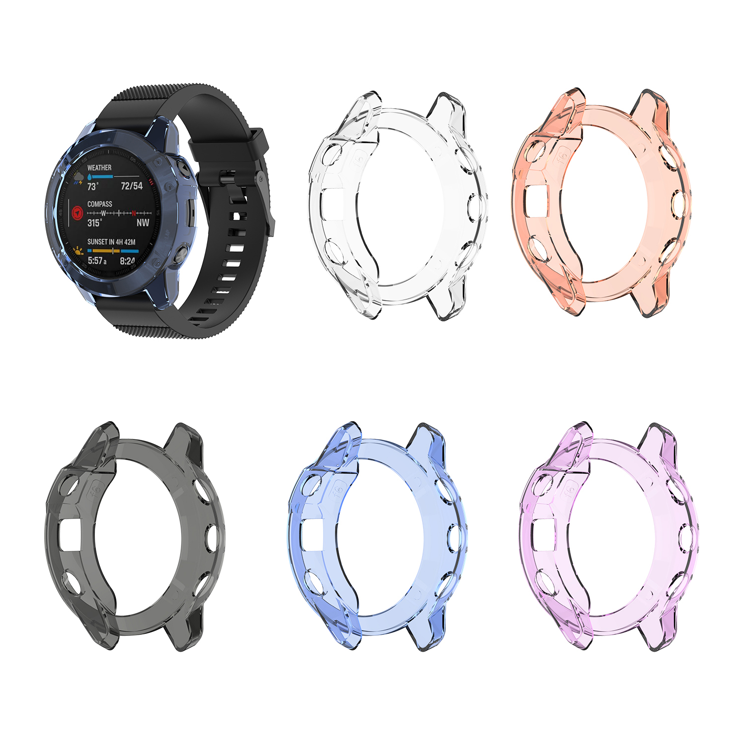 

Bakeey TPU Прозрачные часы Чехол Защитная пленка для Garmin fenix 6S Smart Watch