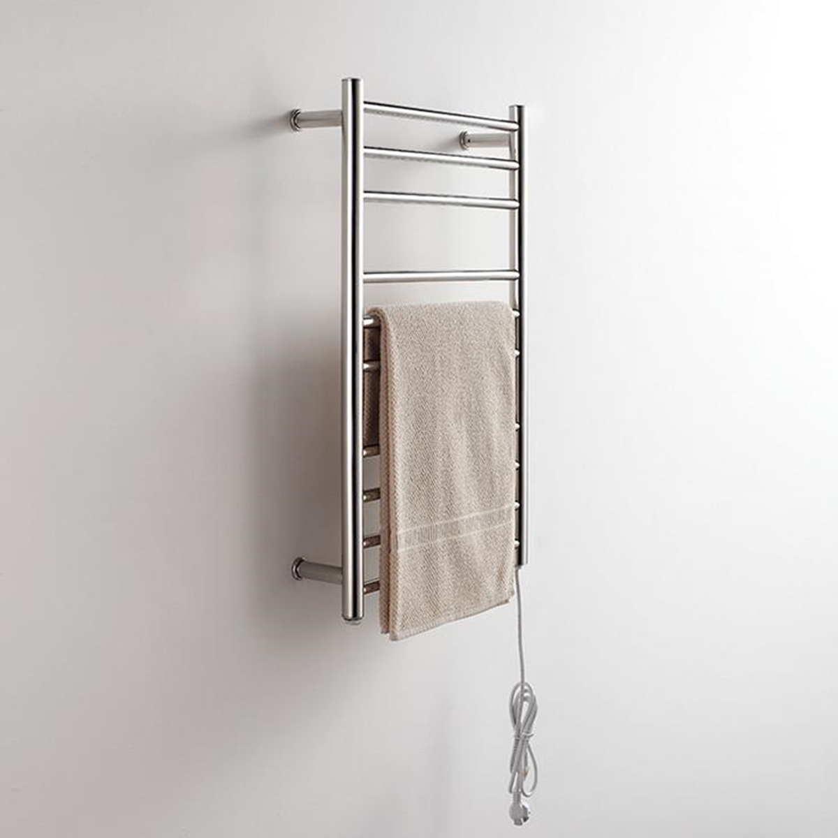 Heated Towel Warmer Holder Stainless Steel Wall Mounted Electric Heated Towel Rail Bathroom Towel Rack Dryer 3
