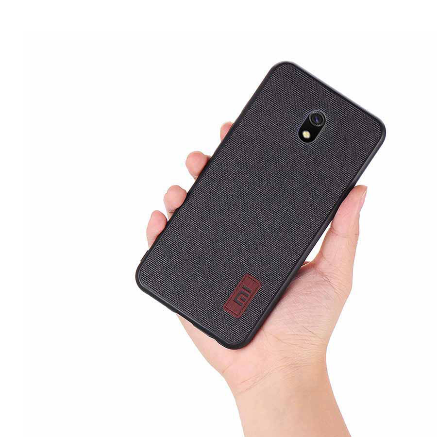 

For Xiaomi Redmi 8A Case Bakeey Luxury Fabric Splice Soft Silicone Edge Shockproof Protective Case For Xiaomi Redmi 8A