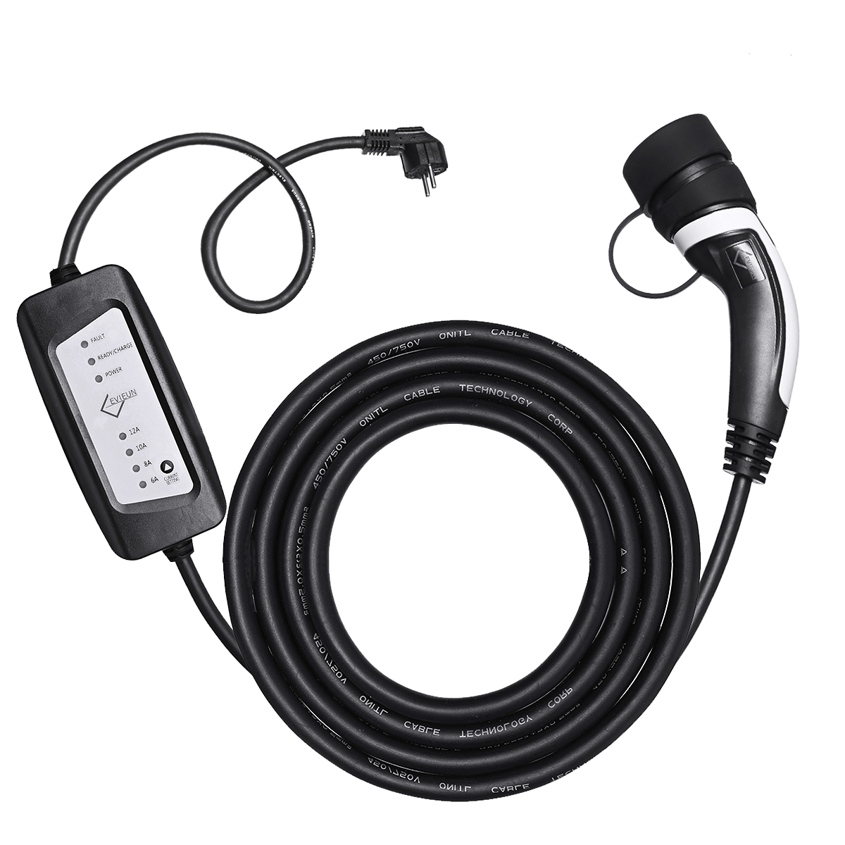 

European Standard 110-240V 16A Portable Level 2 EV Electric Car Vehicle Charger Cable Home