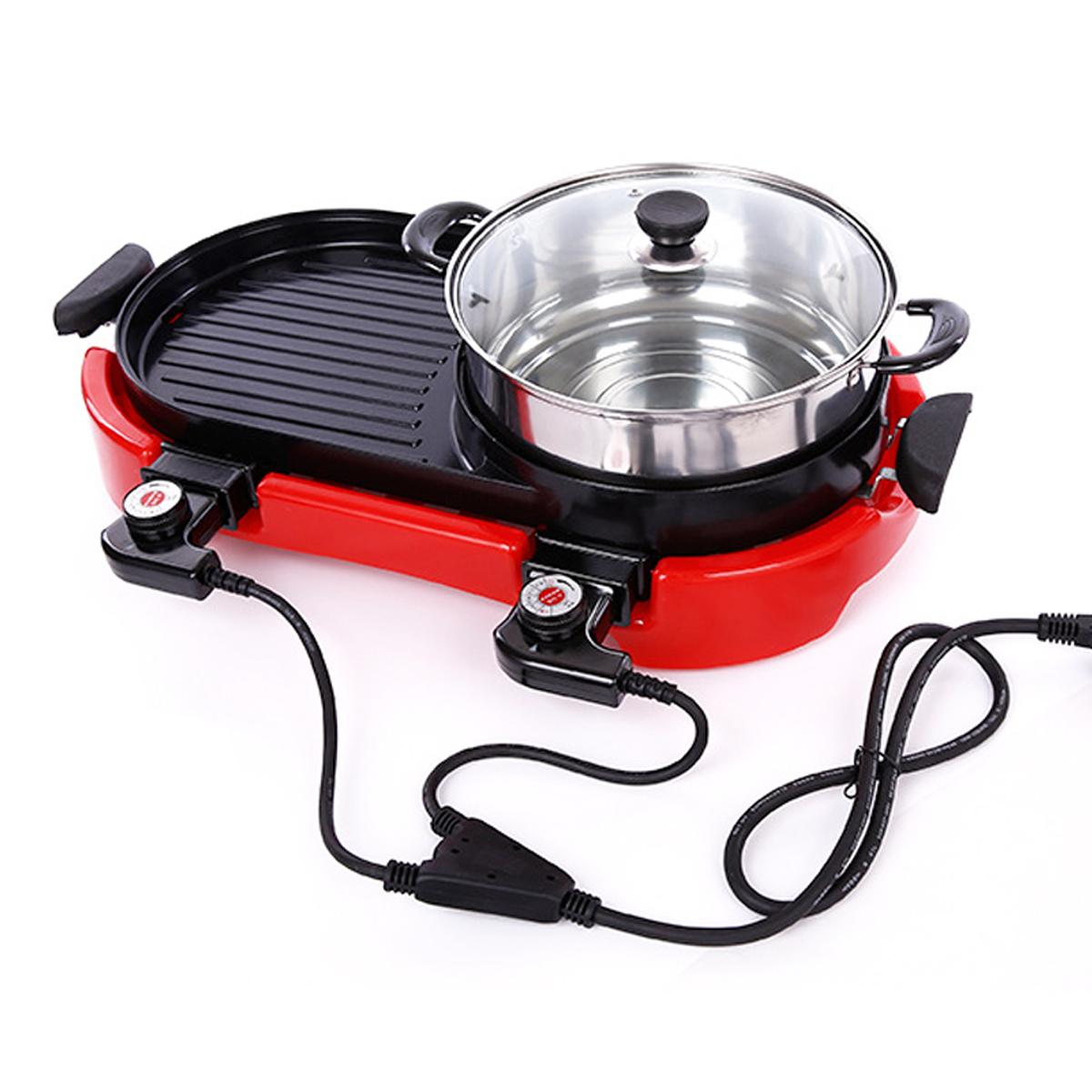 

220V 2700W Electric Hot Pot Oven Smokeless Barbecue Machine Shabu Pot