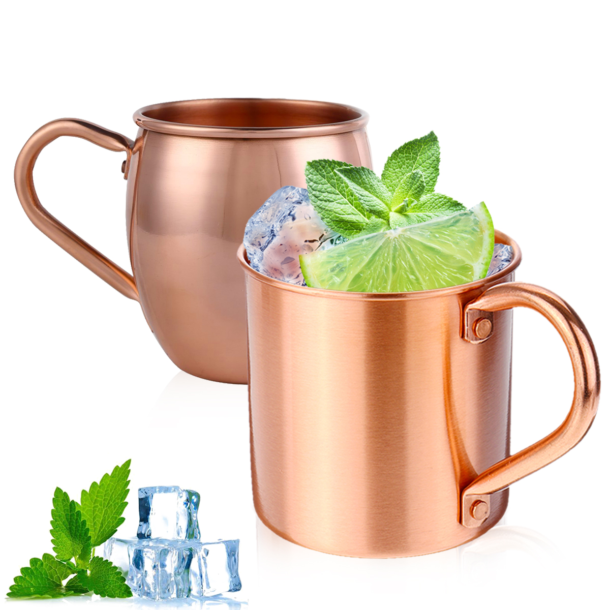 

Pure Copper Mug Cup for Moscow Mule Coffee Drinking Cocktail Camping 415ML