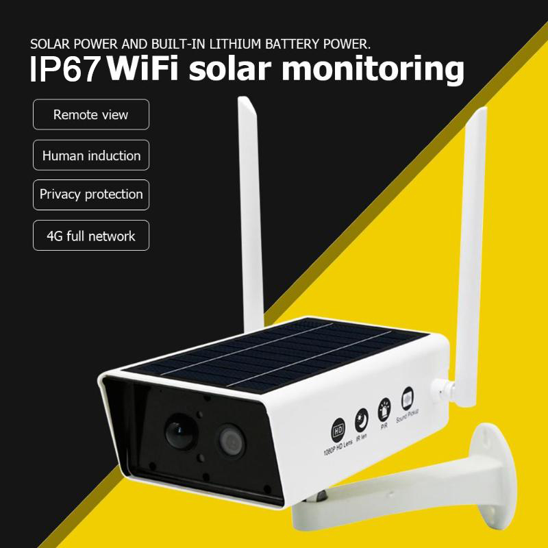 Bakeey 1080P 3MP Solar Charging Battery Wireless WIFI IP Camera PIR Infrared Two-Audio SD Card Storage IP67 Outdoor CCTV Monitor 6
