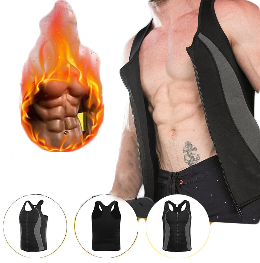 

Men's Spandex Vest Sauna Fitness Body Shaper Control Hot Sweat Vest Tracksuit