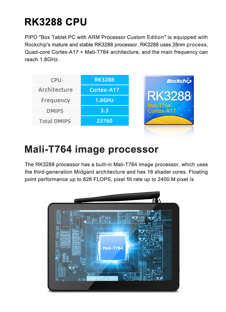Original Box PIPO X9RK 32GB Rockchip 3288 Quad Core 8.9 Inch Android 7.1 TV Box Tablet 38