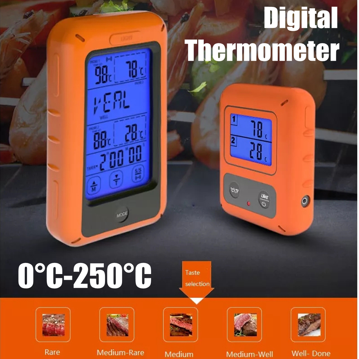 Digital Thermometer Food Meat Probe for Kitchen BBQ Cooking 7