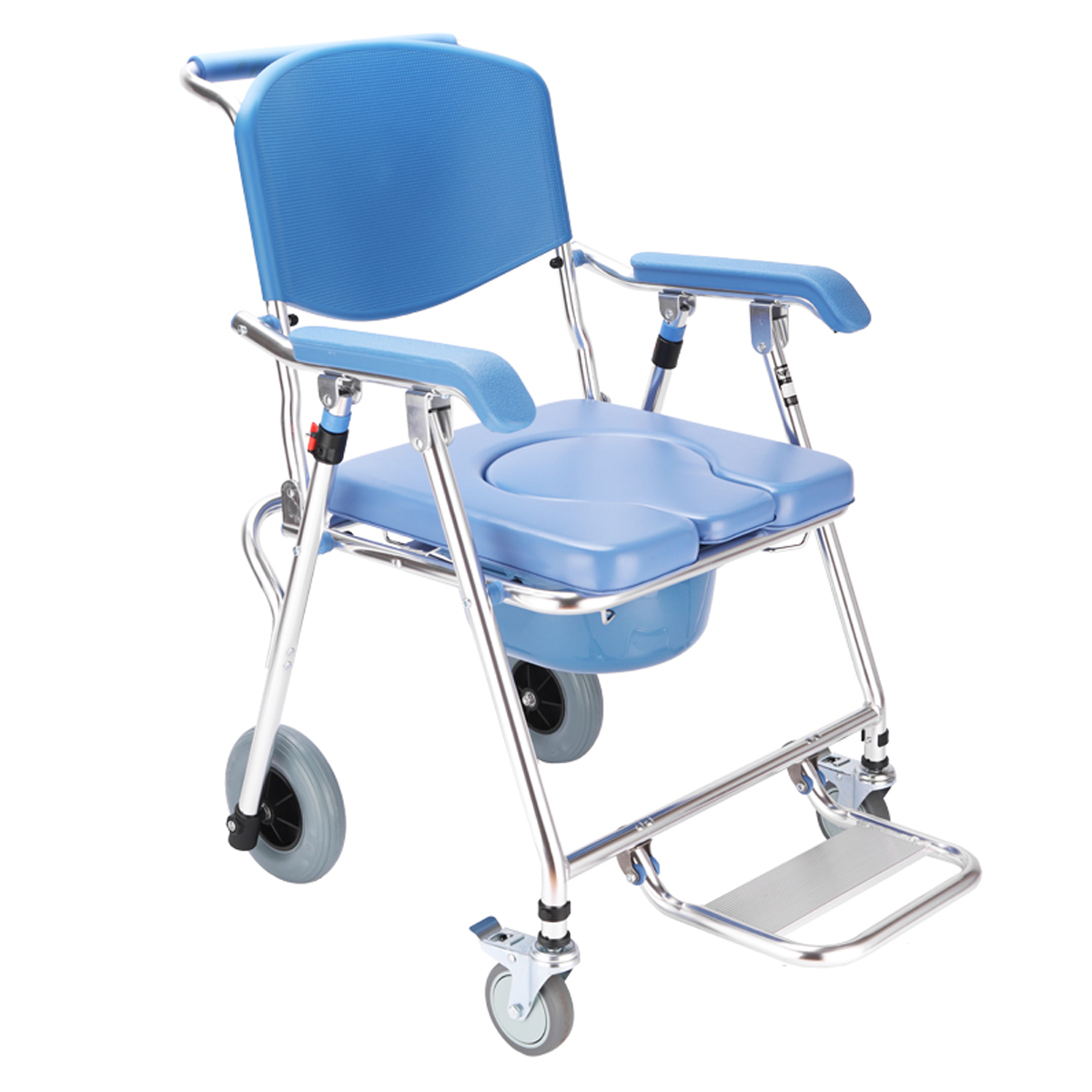 

Portable Folding Commode Shower Toilet Bath Chair Tool Wheelchair Aid Mobile
