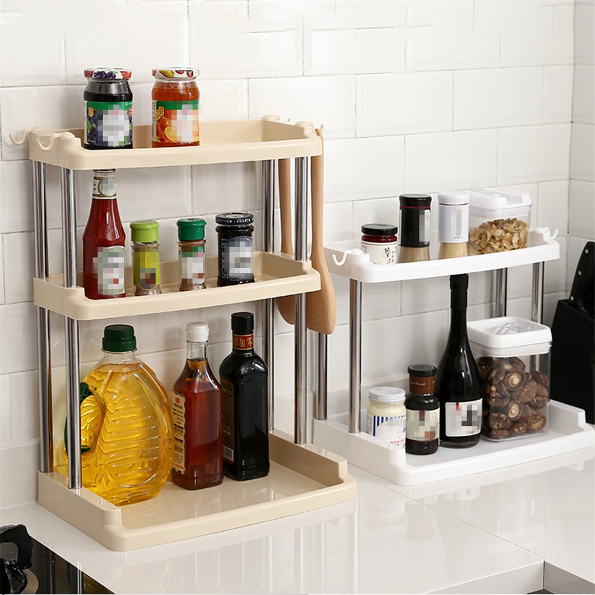 

2/3 Layers Multifunctional Storage Rack Kitchen Bathroom Organizer Holder Shelf