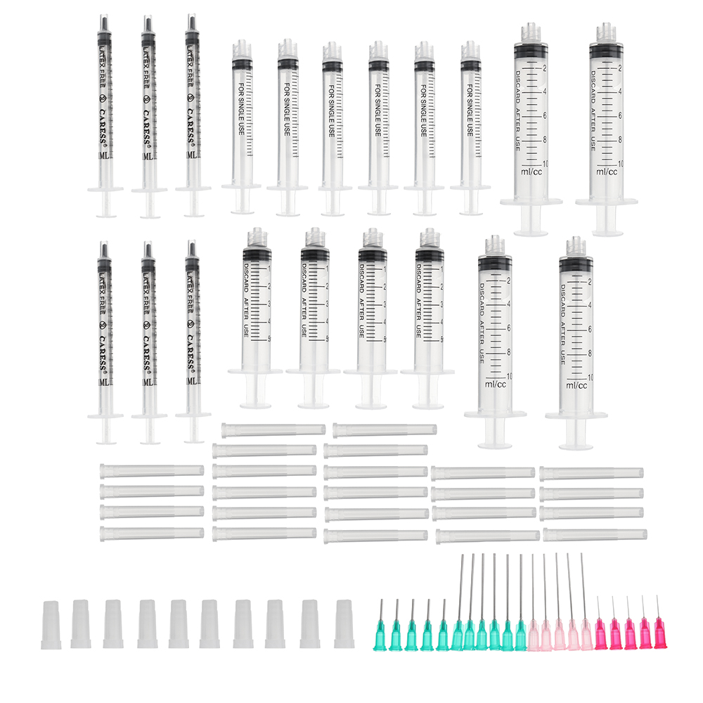 

50Pcs/Set Dispensing Needle Kits Blunt Tip Syringe Needles Cap for Refilling and Measuring Liquids Industrial Glue Applicator