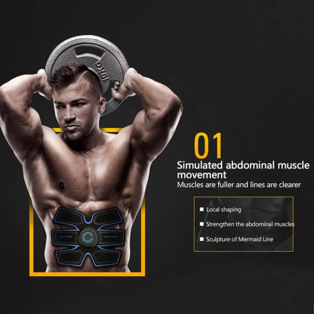 Upgrade Muscle Toner RechargeableEMS Abdominal Muscle Trainer Intelligent Fitness Professional Muscle Training Hip Muscle Trainer Body Building