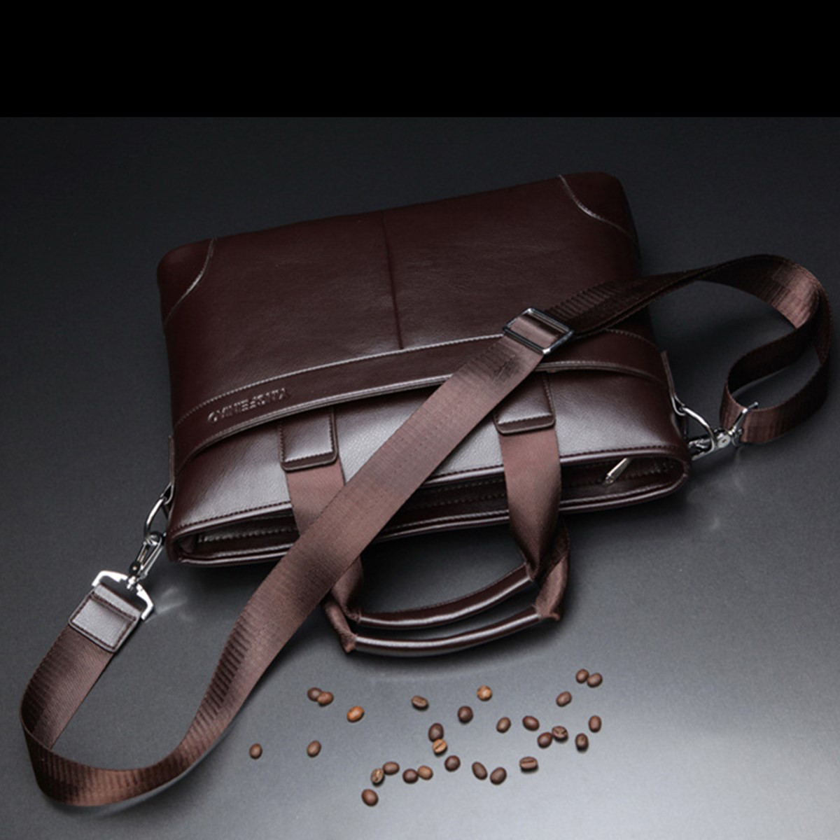 Men Leather Durable Briefcase Bag Waterproof Business Shoulder Messenger Satchel Laptop Handbag