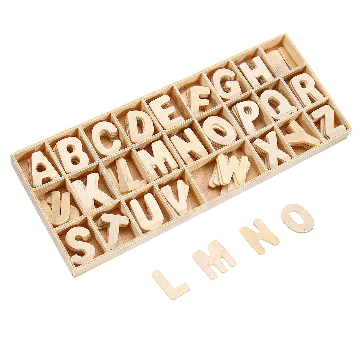 

156X Wooden Scrabble Tiles Letters Puzzle Blocks Crafts Wood Alphabet Kids Early Education Toys Gift