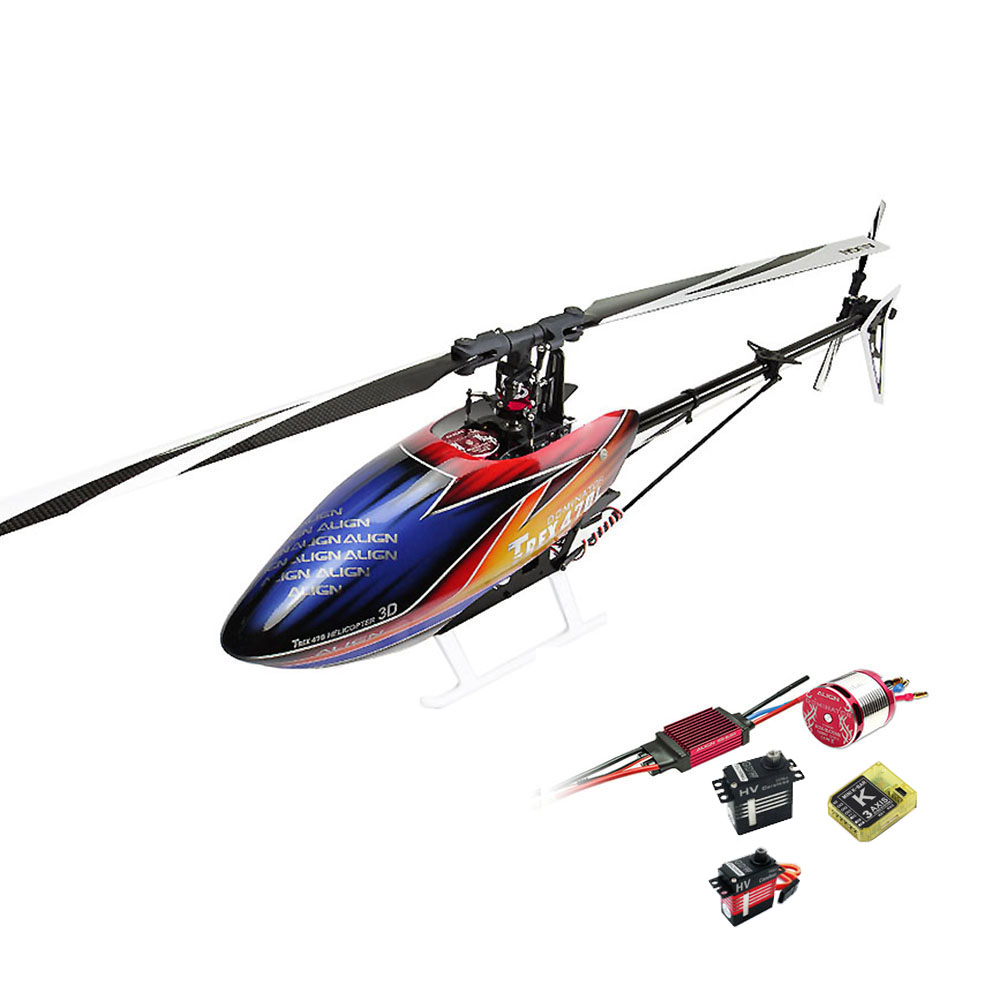ALIGN DONINATOR T-REX 470LP 6CH 3D Flying RC Helicopter Super Combo With Motor ESC Gyro GDW Servos