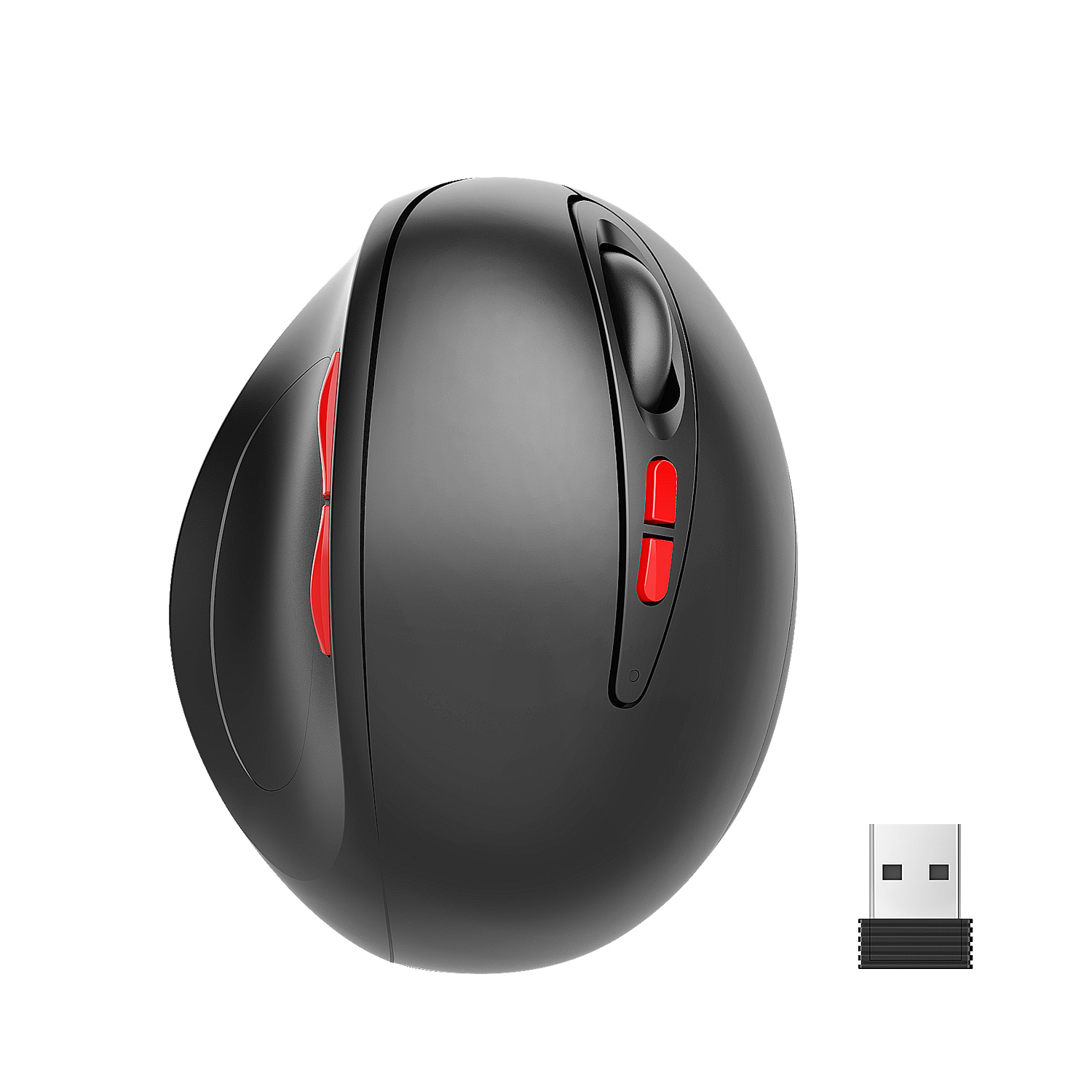 

2400DPI 2.4GHz Wireless Adjustable 4 Buttons Ergonomic Optical Mouse for PC Gaming and Office