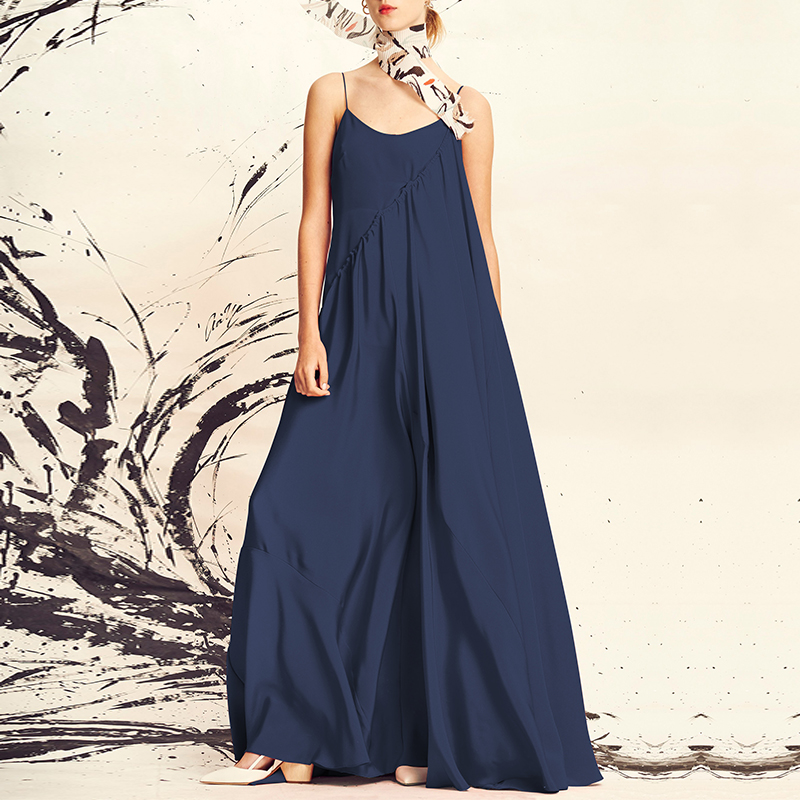 Womens casual sleeveless solid summer long maxi dress Sale  Banggood.com