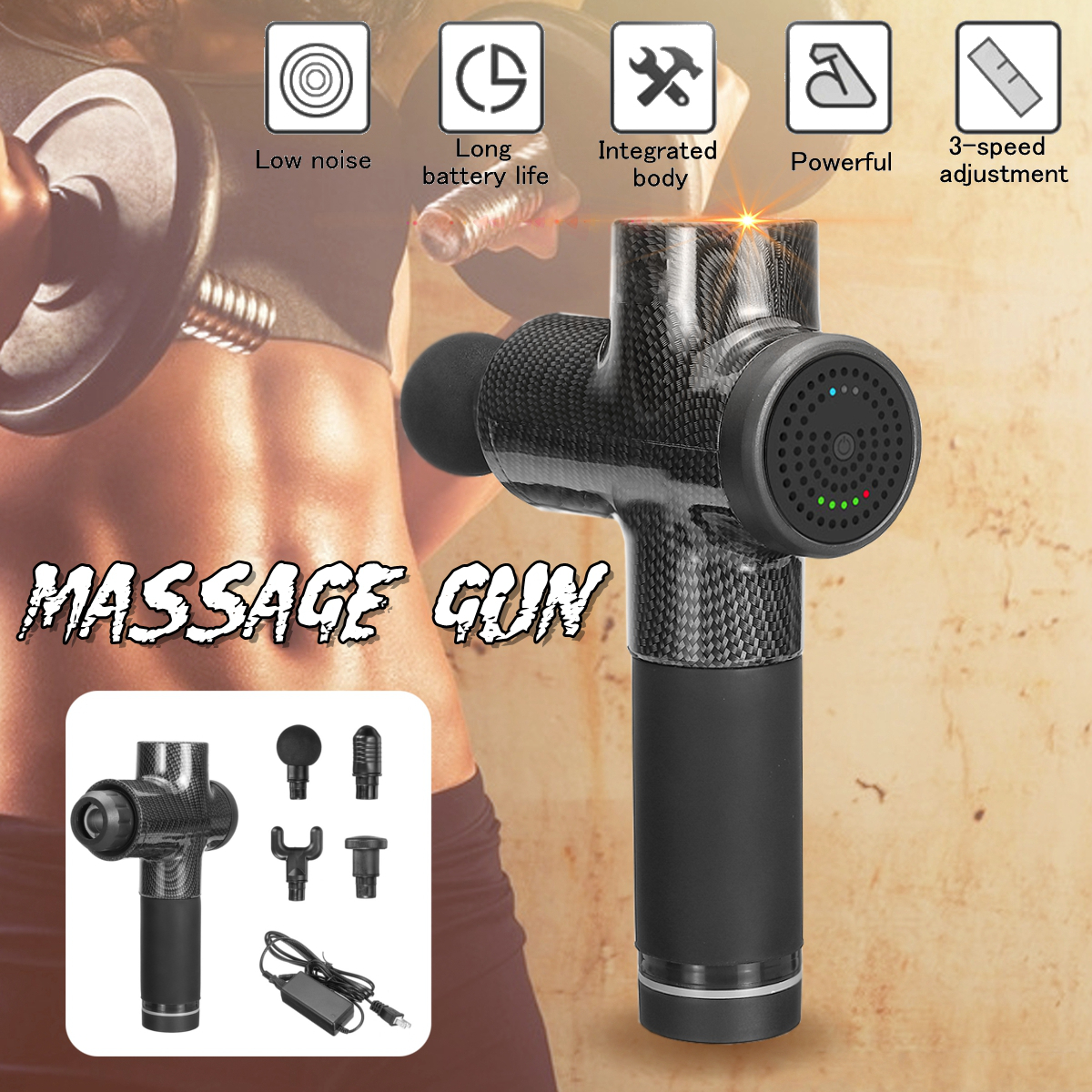 1500mAh Muscle Relaxation 3 Speed Electric Massager