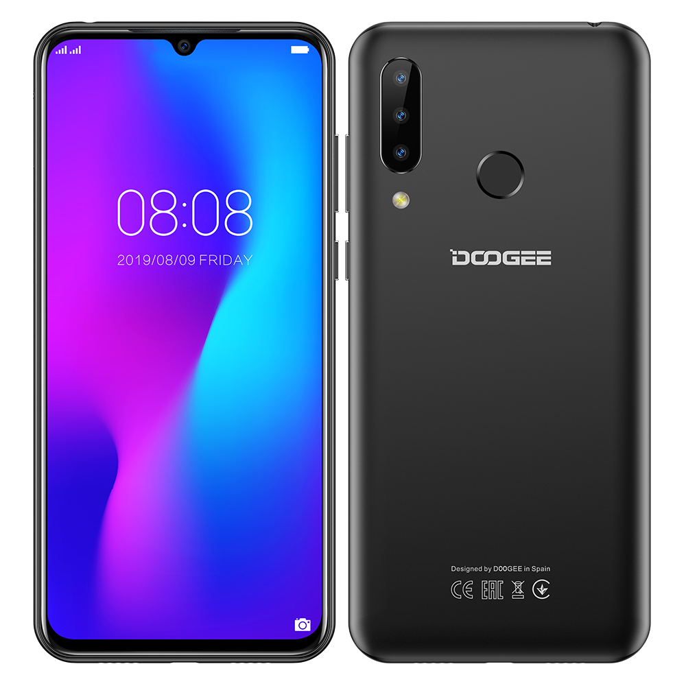 

DOOGEE N20 6.3 Inch FHD+ Waterdrop Display Android 9.0 4350mAh Triple Rear Cameras 16MP Front Camera 4GB RAM 64GB ROM Helio P23 Octa Core 2GHz 4G Smartphone