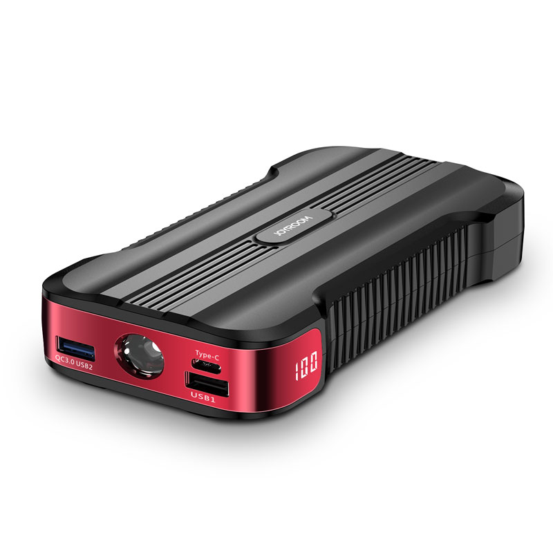 

JOYROOM 15000mAh Car Jump Starter 500A Emergency Battery Booster Power Bank Dual USB QC3.0 LED Flashlight with LED Digital Screen
