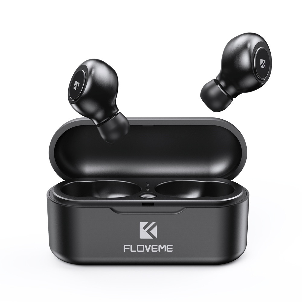 

Floveme TWS True Wireless bluetooth 5.0 Earphone Mini Portable 3D Stereo Bilateral Calls Headphone with Charging Box