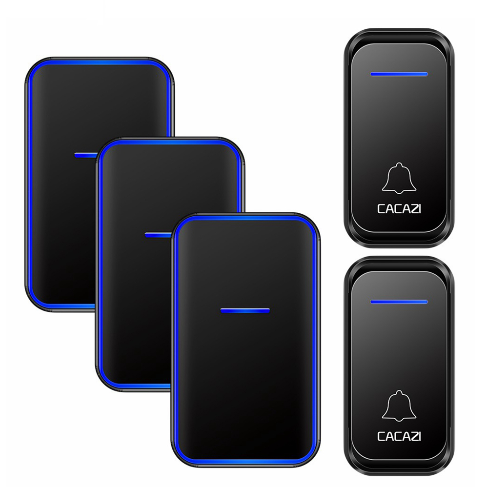 

CACAZI 300M Remote Waterproof LED Indicator US EU Plug Smart Calling Wireless Doorbell