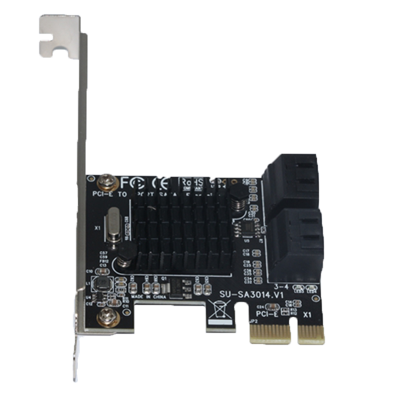 

SSU SA 3014 PCI - E to SATA 3.0 6G Expansion Card With Four - Port for Desktop Computer