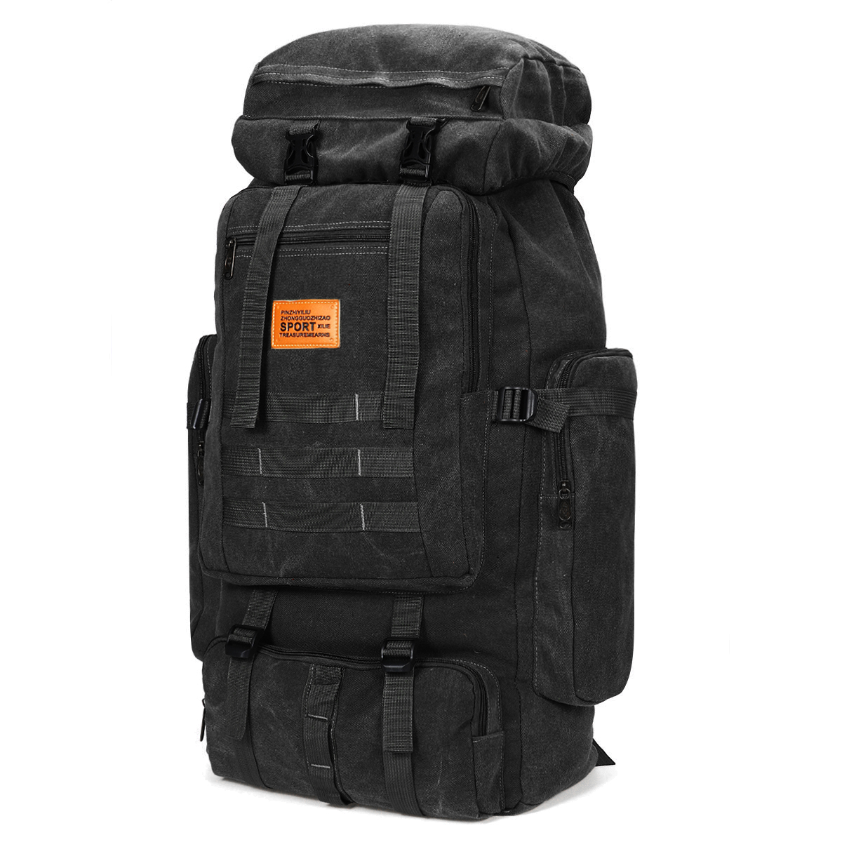 

56-75L Canvas Military Rucksacks Outdoor Tactical Backpack Sports Hiking Climbing Camping Bag