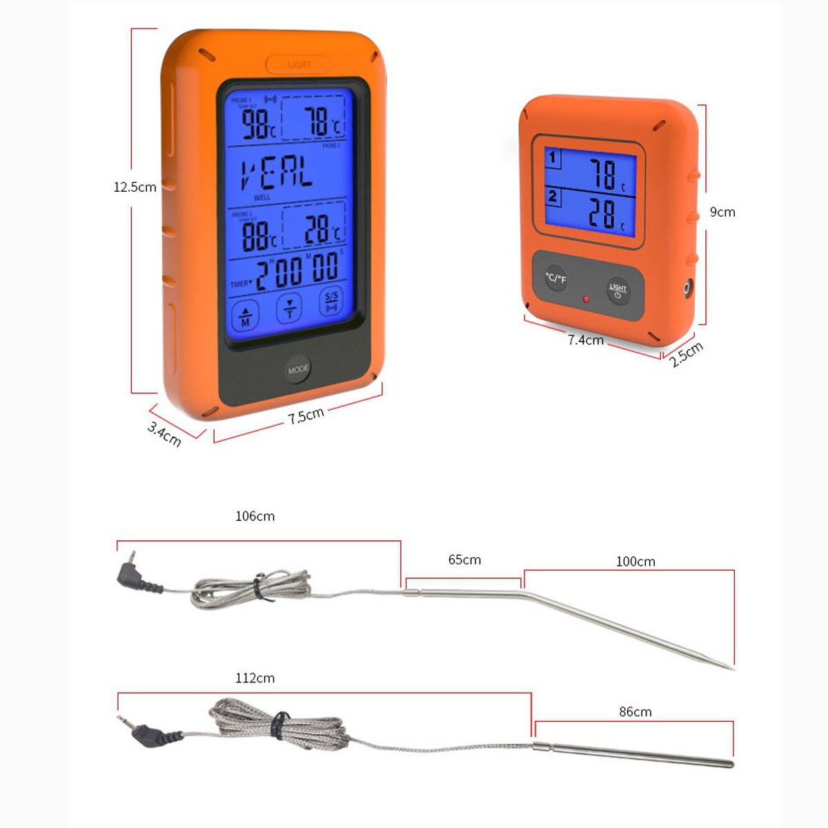 Digital Thermometer Food Meat Probe for Kitchen BBQ Cooking 16