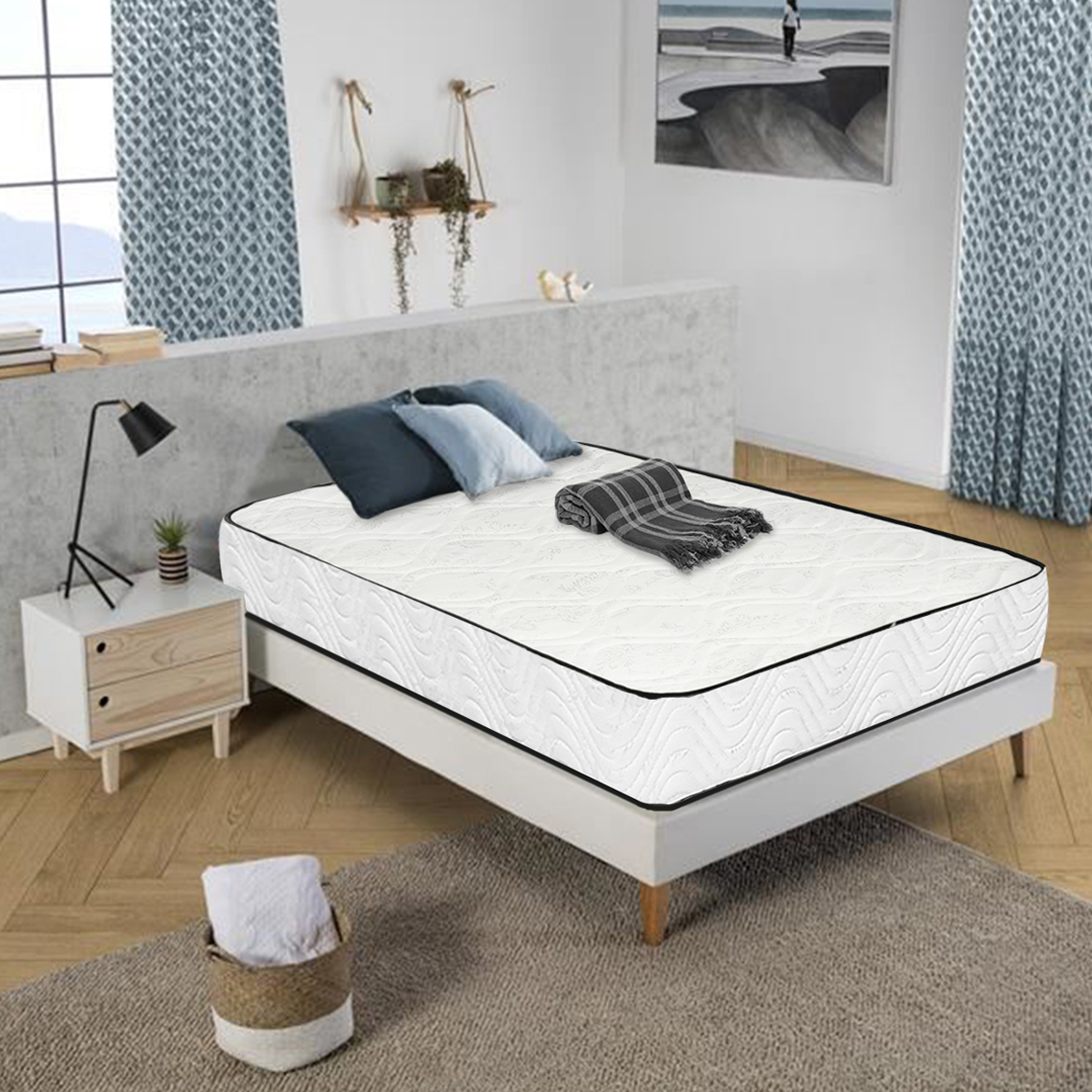 

91*190*16cm Single Memory Foam Spring Mattress Bed Cushion