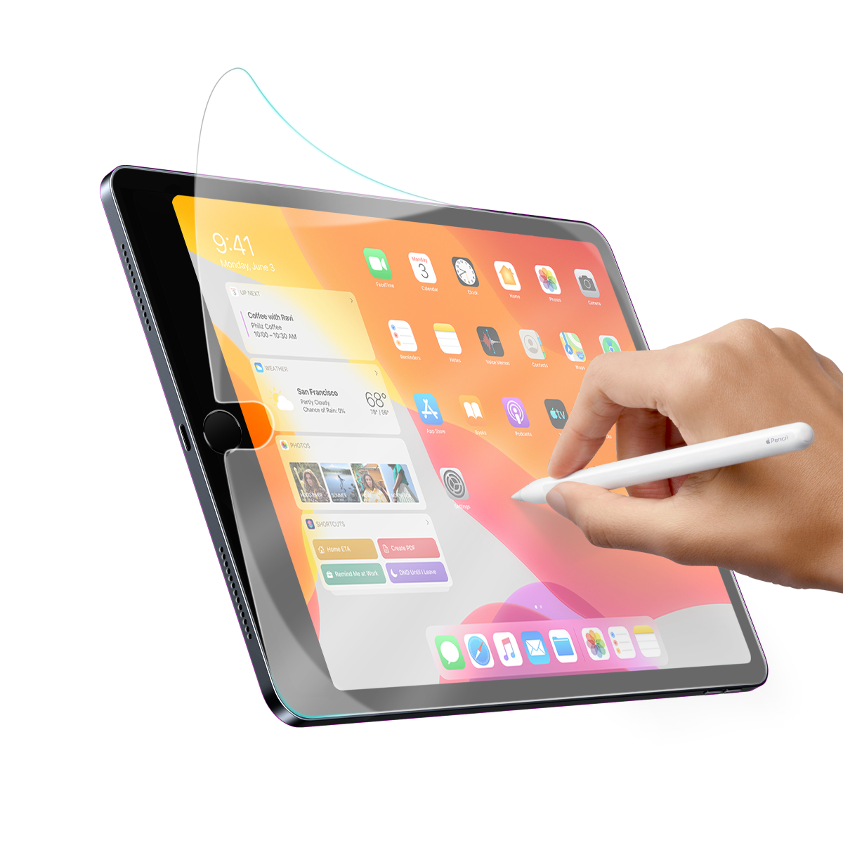 

Baseus 0.15mm Paper-like Oil Proof Anti Slip PET Screen Protector For iPad 10.2 Inch 2019