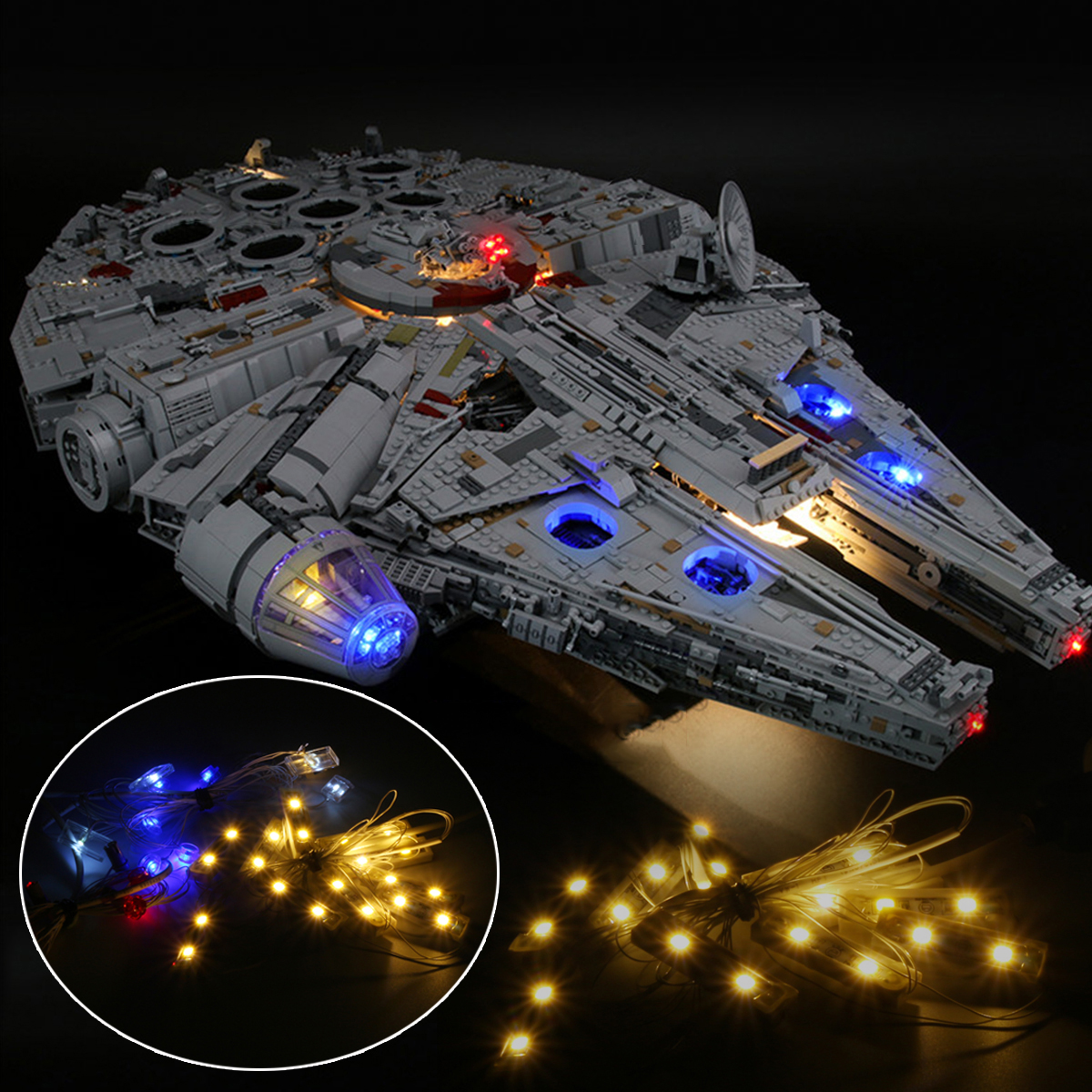 

LED Light Lighting Kit ONLY For LEGO 75192 Star War Falcon Millenniuml Bricks