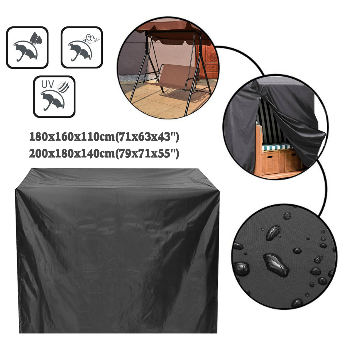 Furniture Waterproof Cover Swing Hammock Table Dustproof UV Protector Outdoor 4