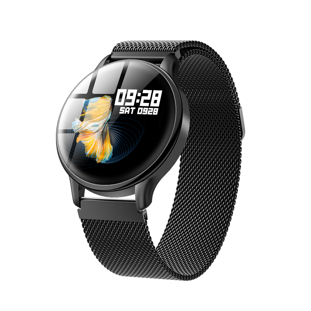 

Bakeey X18 1.3' Full Touch HD Screen Milanese Strap 24hour Heart Rate Monitor Caller ID Display Smart Watch