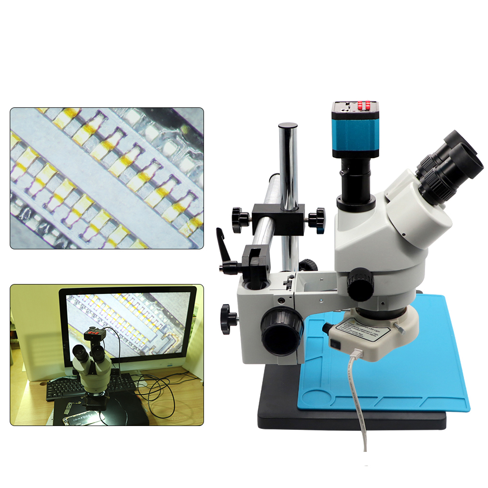 Color : Black , Size : One size Electric Microscope Camera Industrial Trinocular Microscope For Mobile Phone BGA Soldering Tools 1080P 16MP HDMI Digital Microscope Science Educational Lab Home
