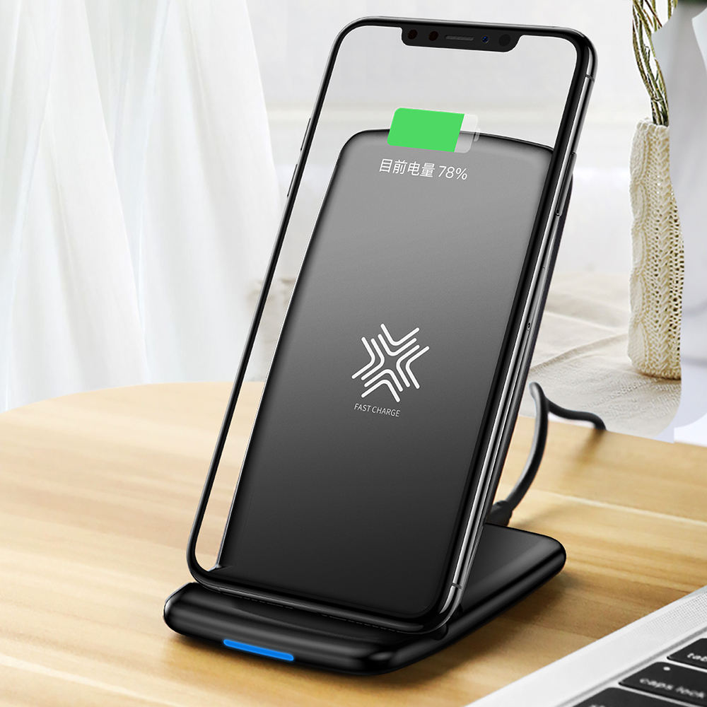 

ROCK W3 10W Qi Wireless Fast Charging Charger Sellphone Dock Station For iPhone X 8/8Plus Samsung S8 S7