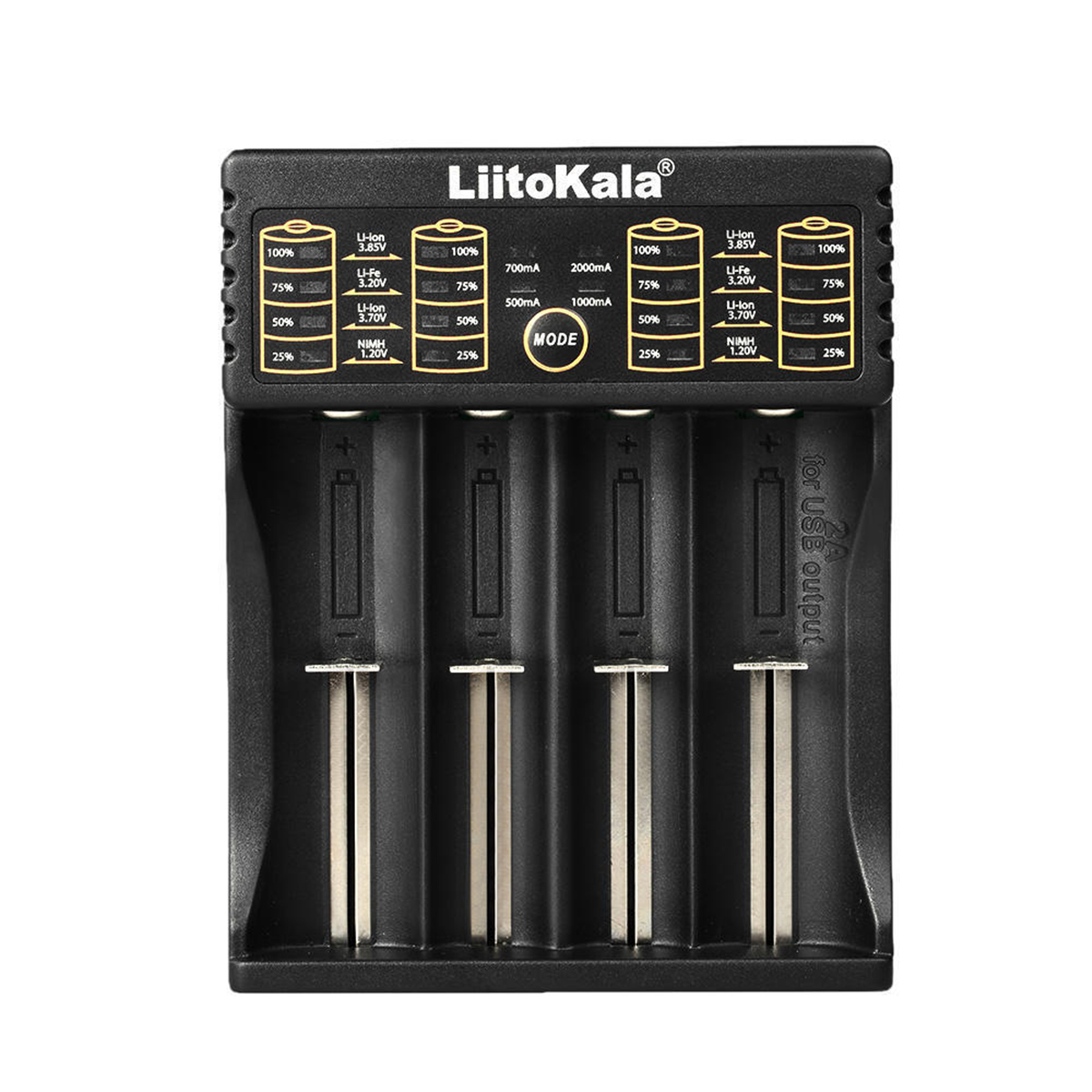 

LiitoKala 4 Port Smart Battery Charger Li Batteries Charging for lii-402 18650 26650 16340 14500 A AA AAA 21700 RCR123 S