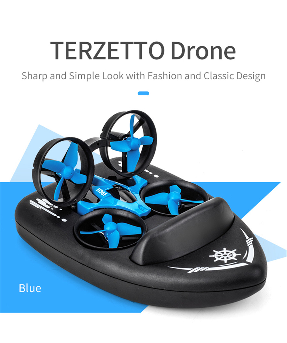 JJRC H36F Terzetto 1/20 2.4G 3 In 1 RC Boat Vehicle Flying Drone Land Driving RTR Model 3