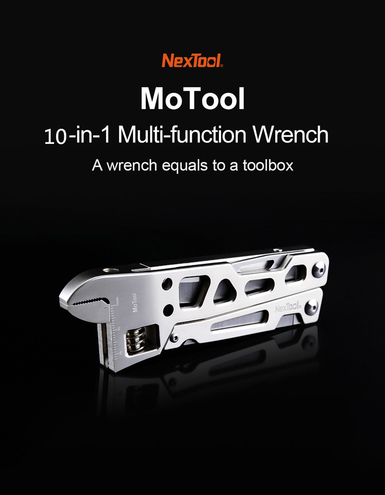 [Upgraded Version] NEXTOOL 10 IN 1 DIY Multitool Wrench Pliers Tool Foldable EDC Ruler with Bits For Survival From Xiaomi Youpin 