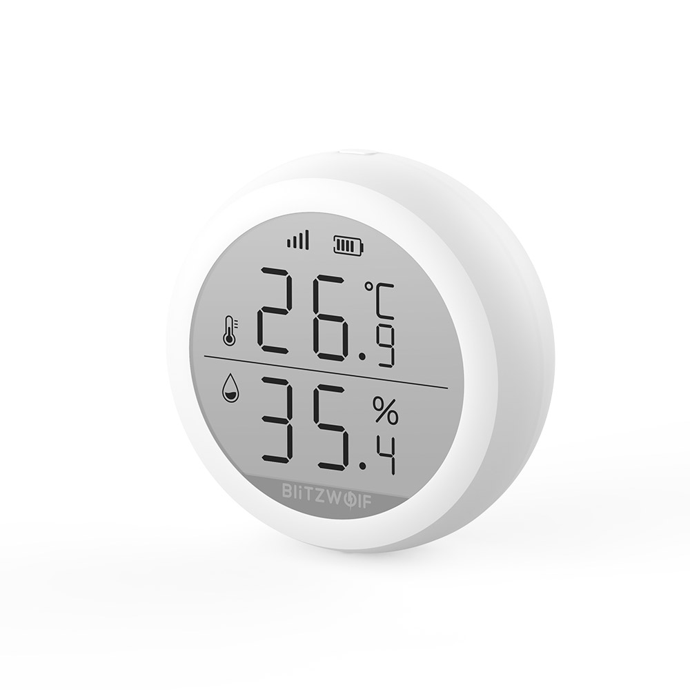 

BlitzWolf® BW-IS4 ZigBee LCD Screen Smart Home Temperature Humidity Sensor Thermometer Hygrometer