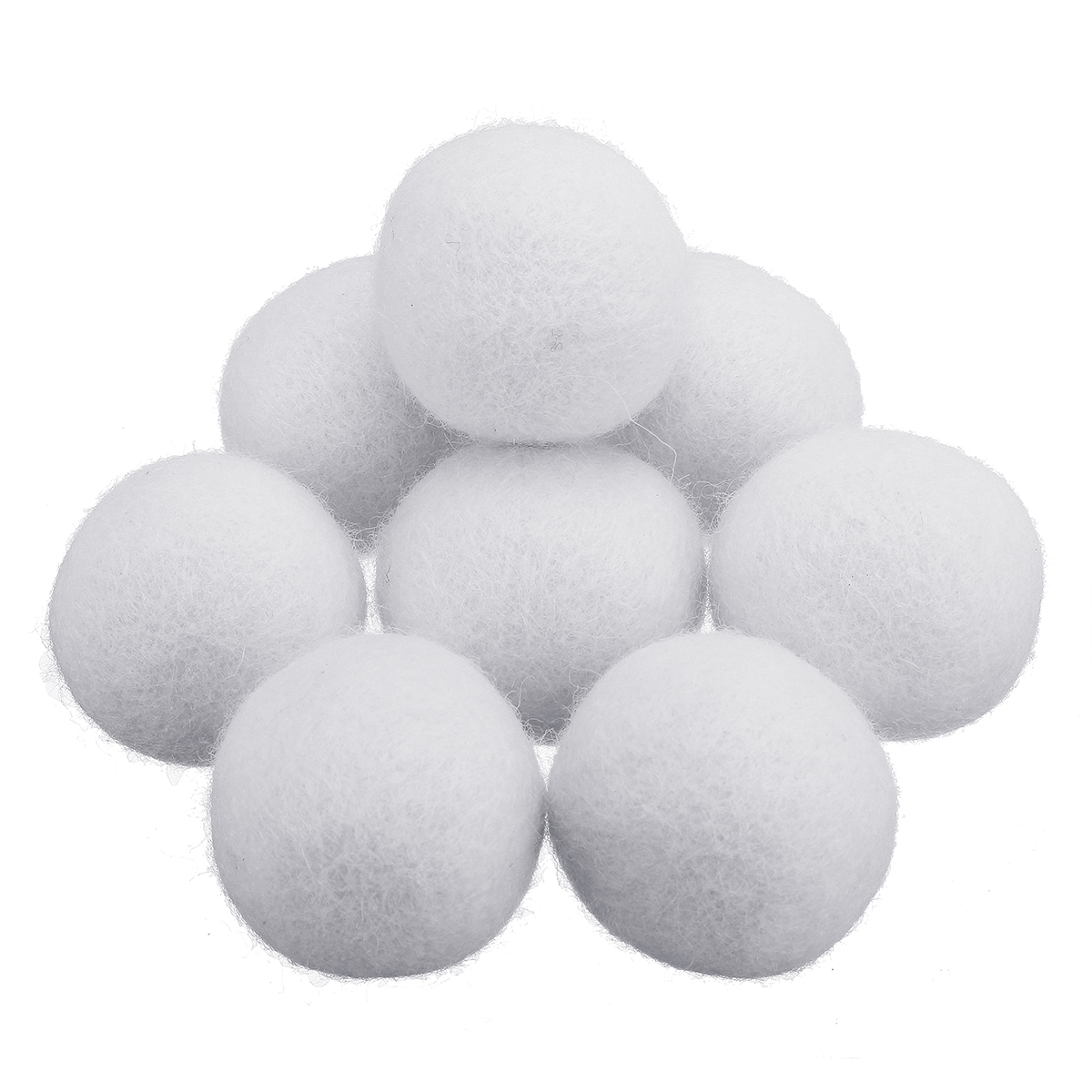

8Pcs/Set 2/3/4/5/7cm Natural Fabric Wool Dryer Ball Laundry Softener Wrinkle-free Dryer Ball