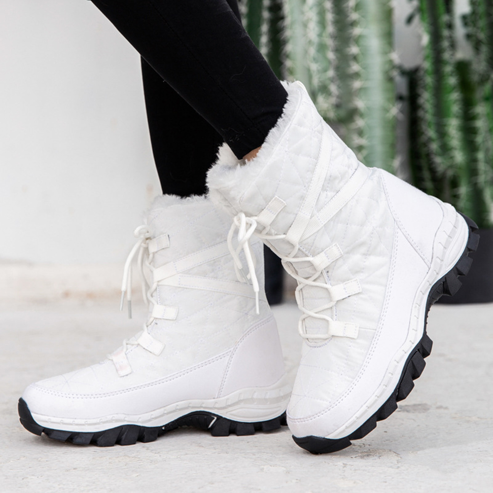 

Women Large Size Water Resistant Warm Mid Calf Boots