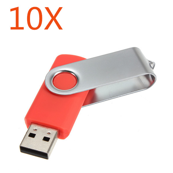 10 x 1 Гб мини USB 2.0 флэш-памяти U диск красный складной