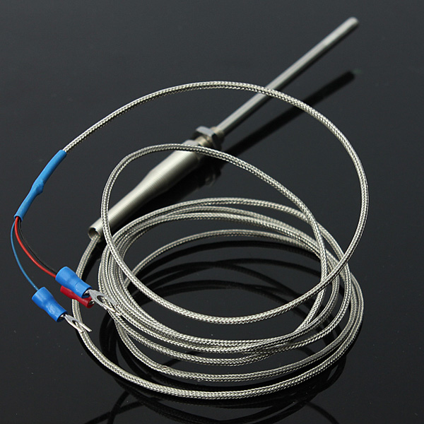 

RTD Pt100 Temperature Sensor 2m Cable Probe 50mm 3 Wires -50-400Degree